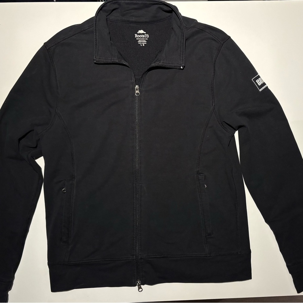 Roots Black Full Zip Men's Shirt